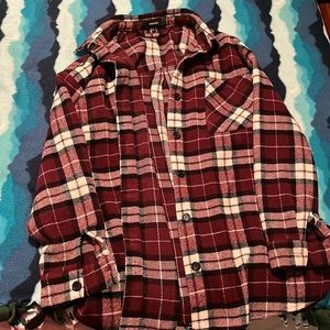 Oversized flannel shacket